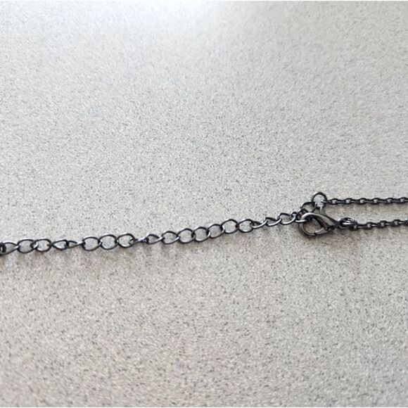 Long Necklace Green‎ Oval Pendant - Picture 5 of 6